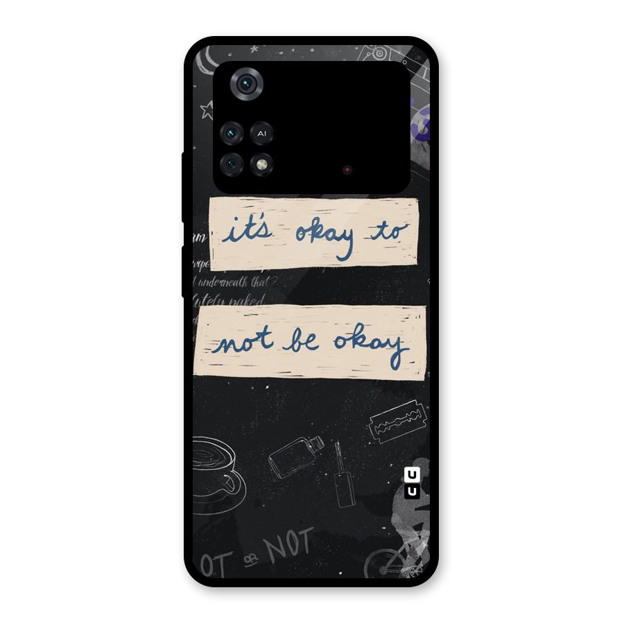 Its Okay Glass Back Case for Poco M4 Pro 4G