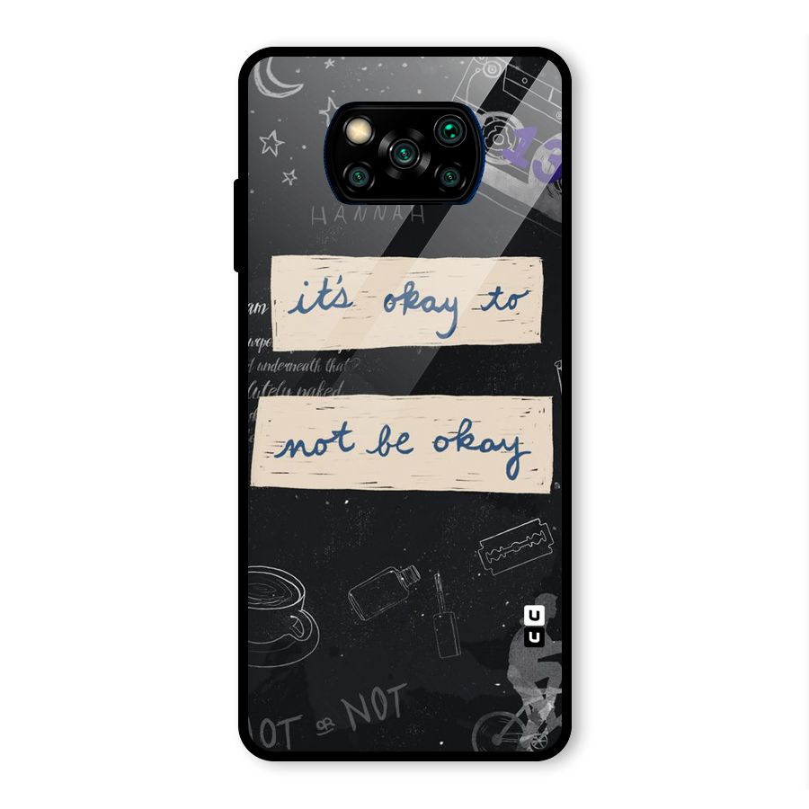 Its Okay Glass Back Case for Poco X3 Pro