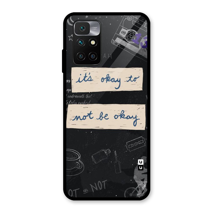 Its Okay Glass Back Case for Redmi 10 Prime
