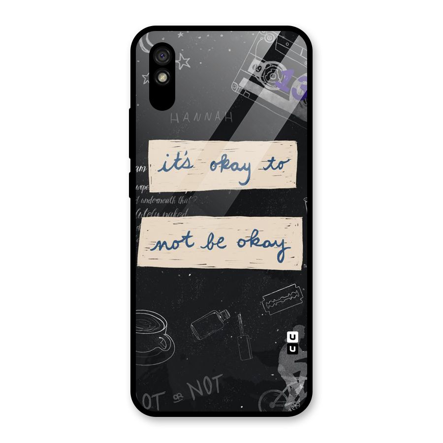 Its Okay Glass Back Case for Redmi 9A