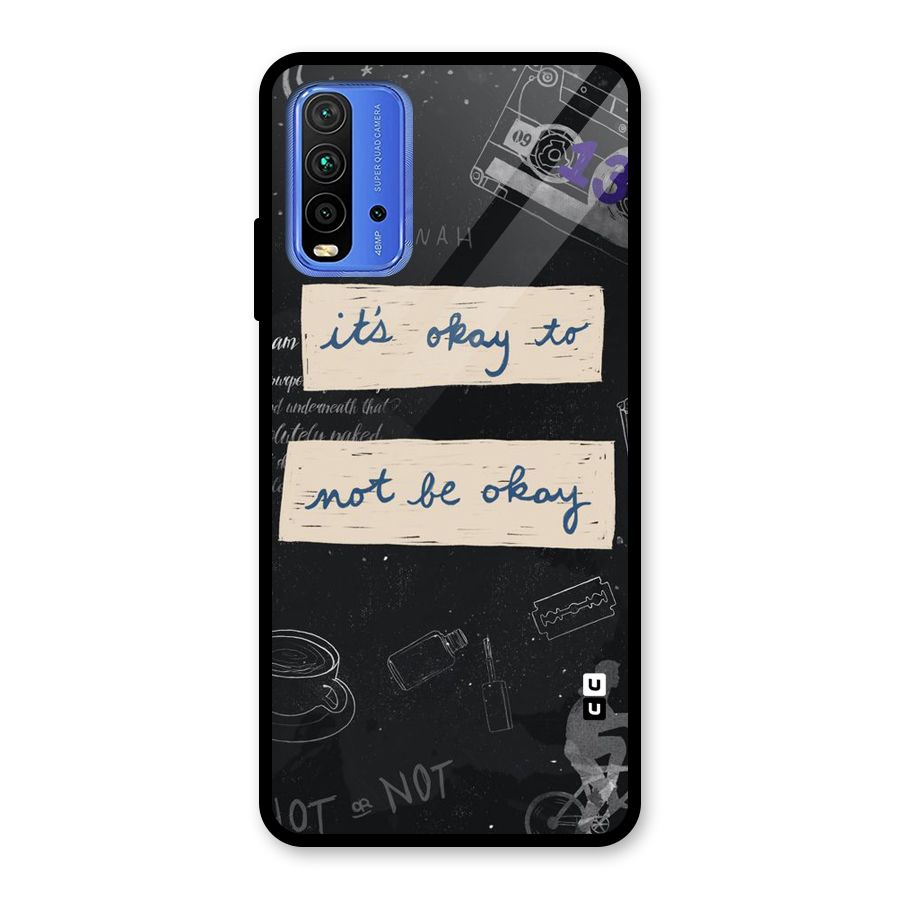 Its Okay Glass Back Case for Redmi 9 Power