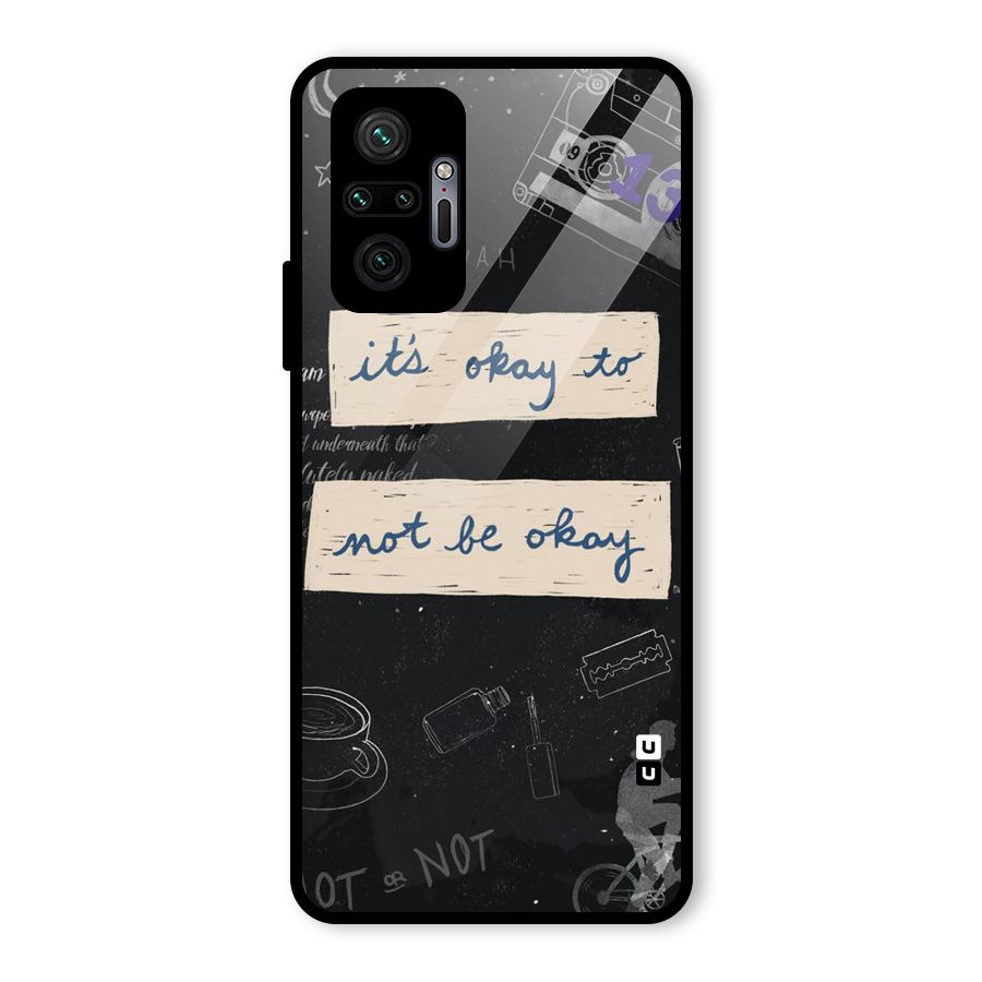 Its Okay Glass Back Case for Redmi Note 10 Pro