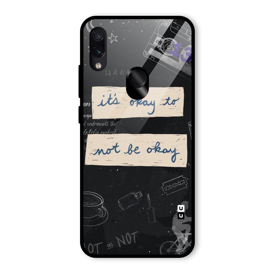 Its Okay Glass Back Case for Redmi Note 7 Pro