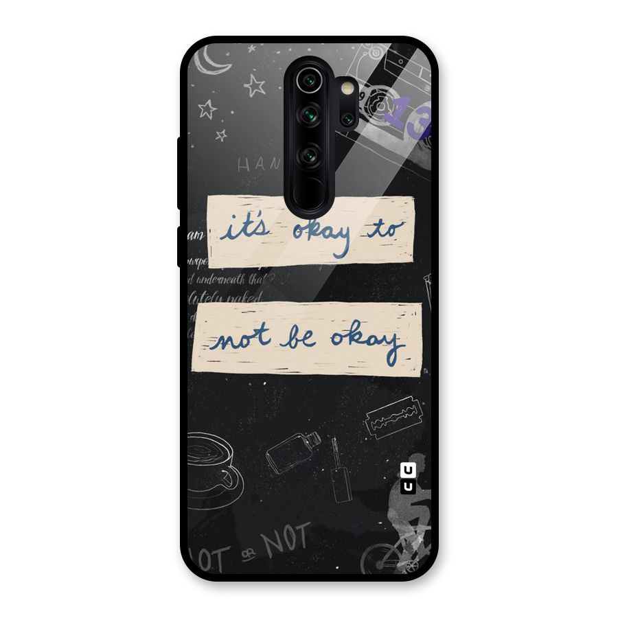 Its Okay Glass Back Case for Redmi Note 8 Pro