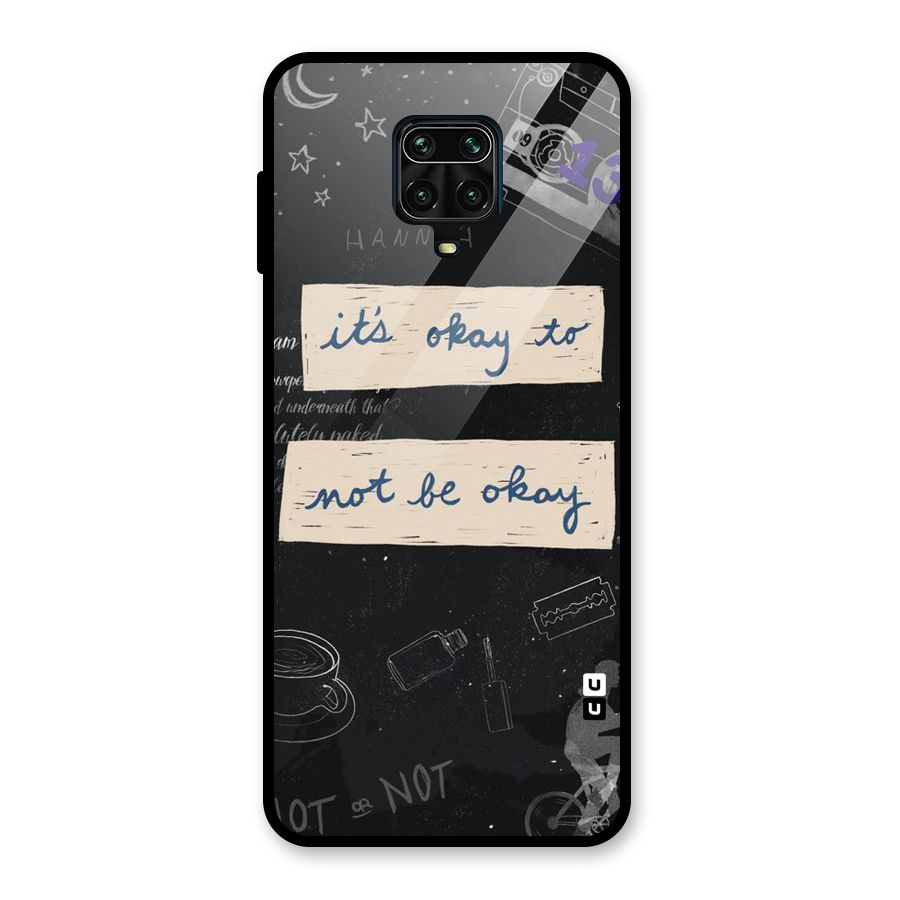 Its Okay Glass Back Case for Redmi Note 9 Pro Max