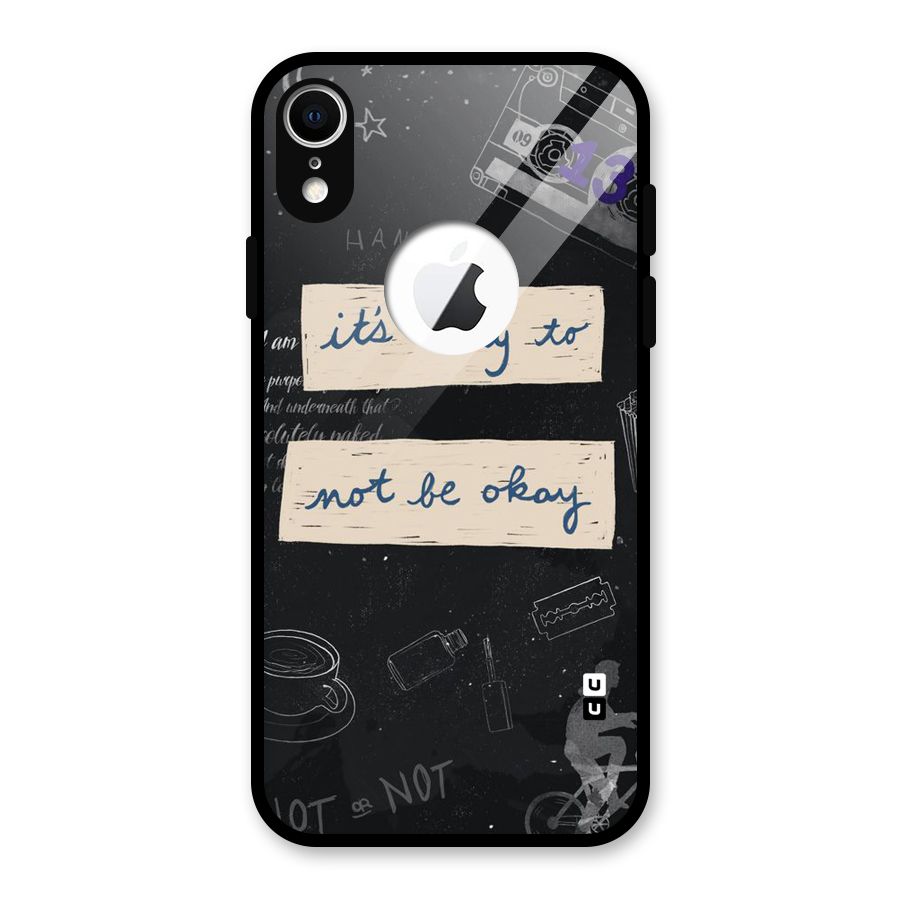 Its Okay Glass Back Case for iPhone XR Logo Cut