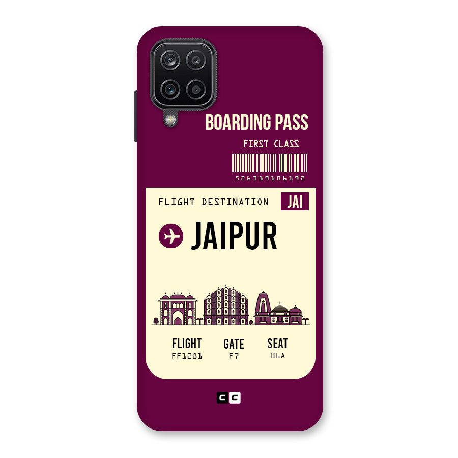 Jaipur Boarding Pass Back Case for Galaxy A12