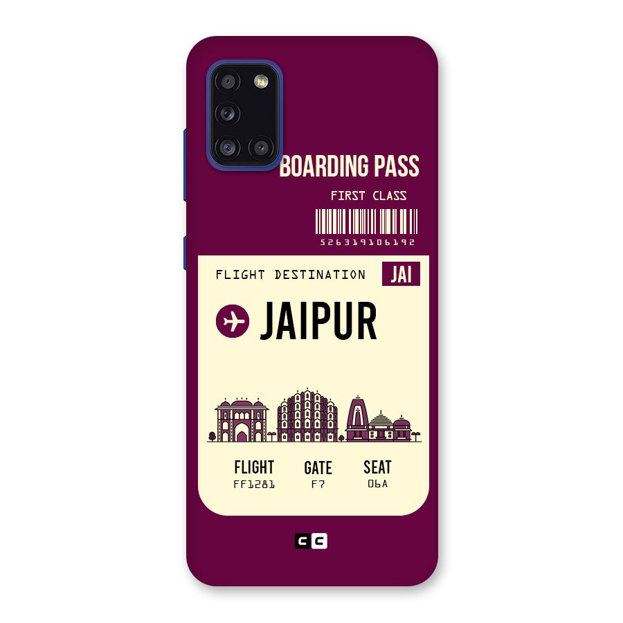 Jaipur Boarding Pass Back Case for Galaxy A31