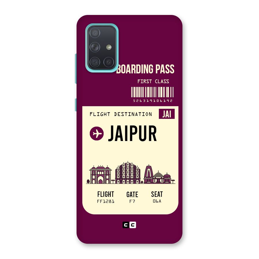 Jaipur Boarding Pass Back Case for Galaxy A71