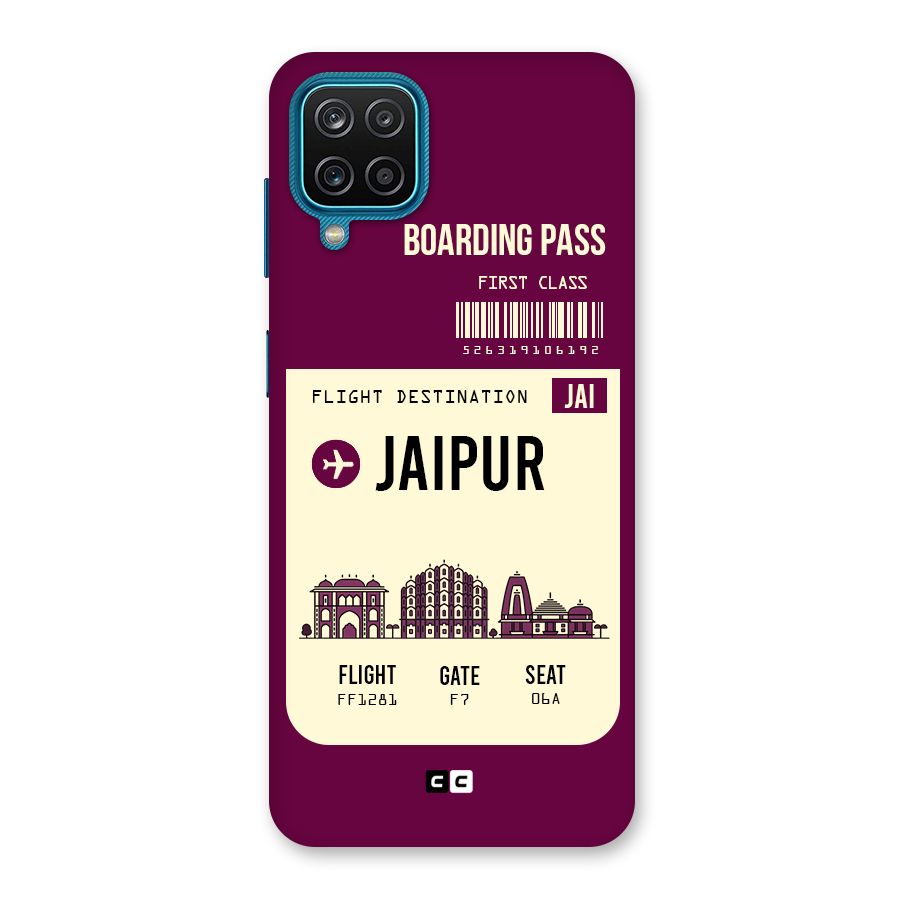 Jaipur Boarding Pass Back Case for Galaxy F12