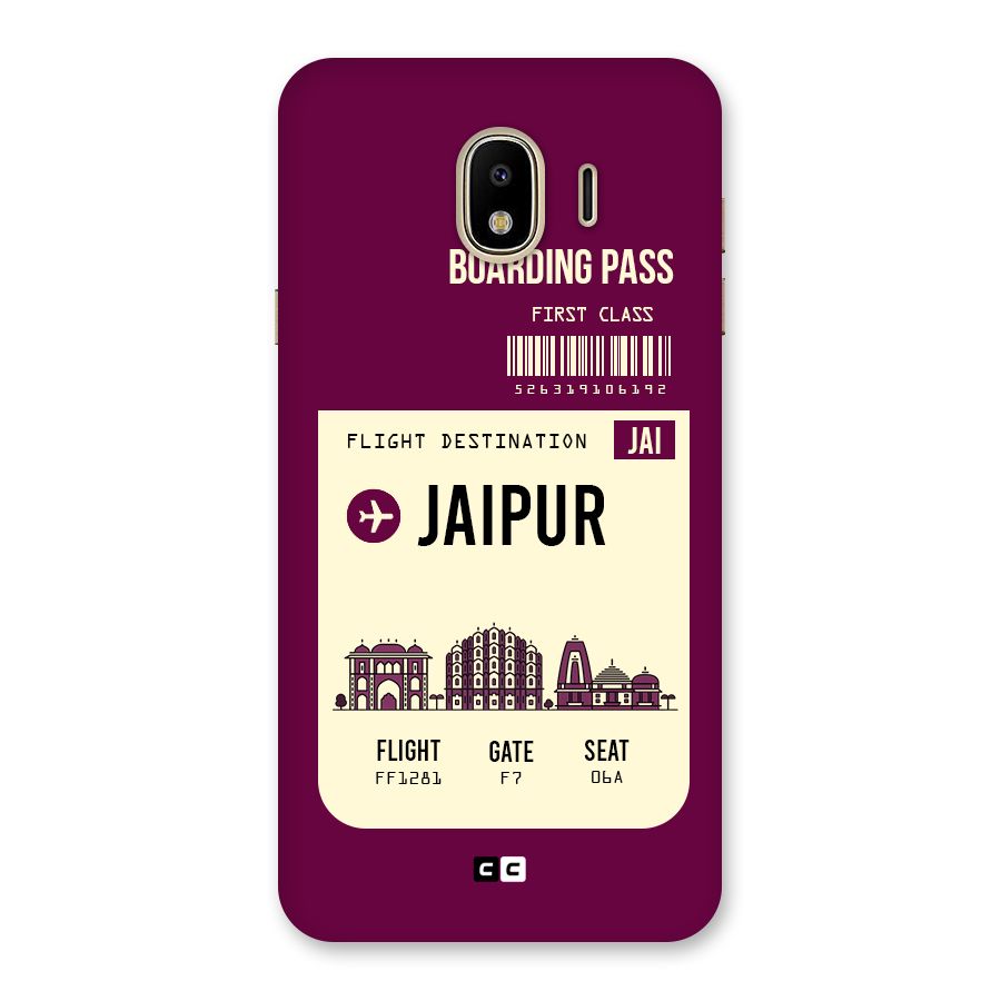 Jaipur Boarding Pass Back Case for Galaxy J4