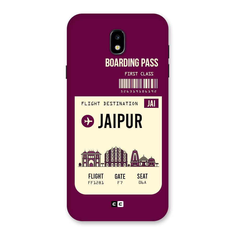 Jaipur Boarding Pass Back Case for Galaxy J7 Pro