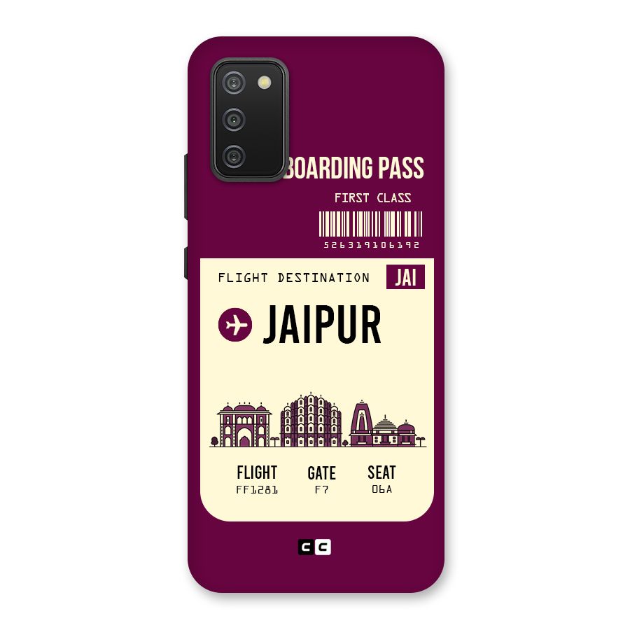 Jaipur Boarding Pass Back Case for Galaxy M02s