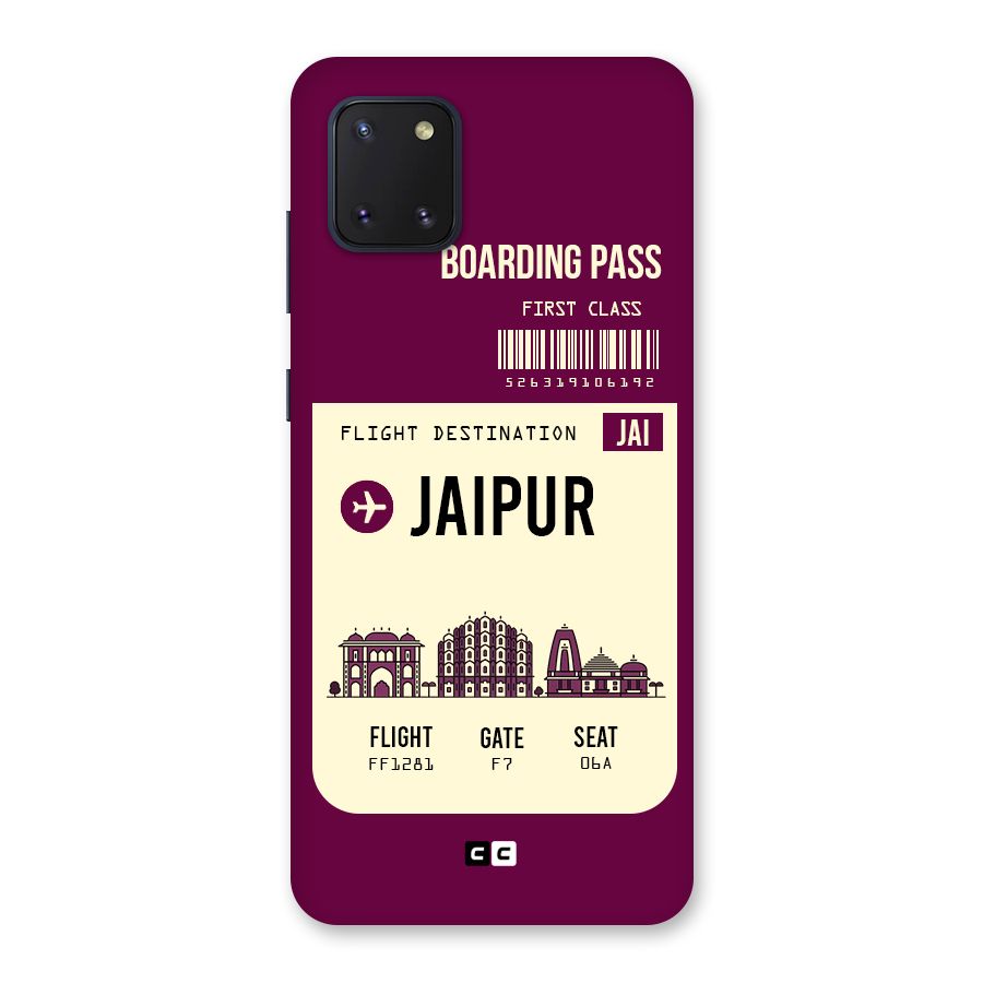 Jaipur Boarding Pass Back Case for Galaxy Note 10 Lite
