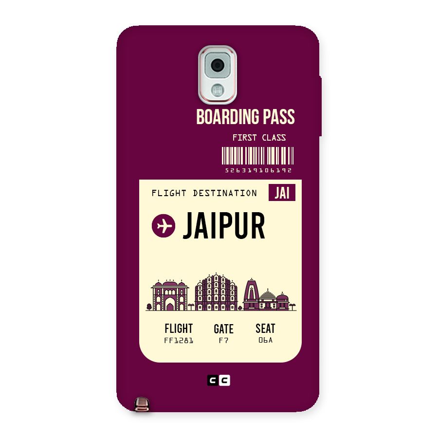 Jaipur Boarding Pass Back Case for Galaxy Note 3