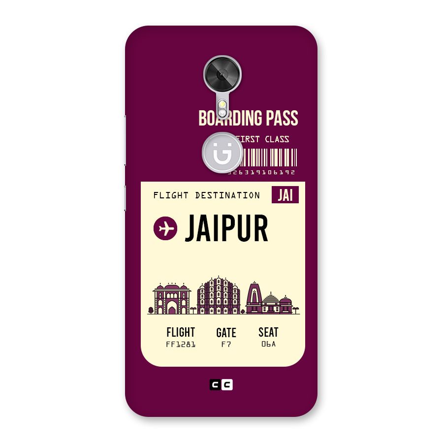 Jaipur Boarding Pass Back Case for Gionee A1