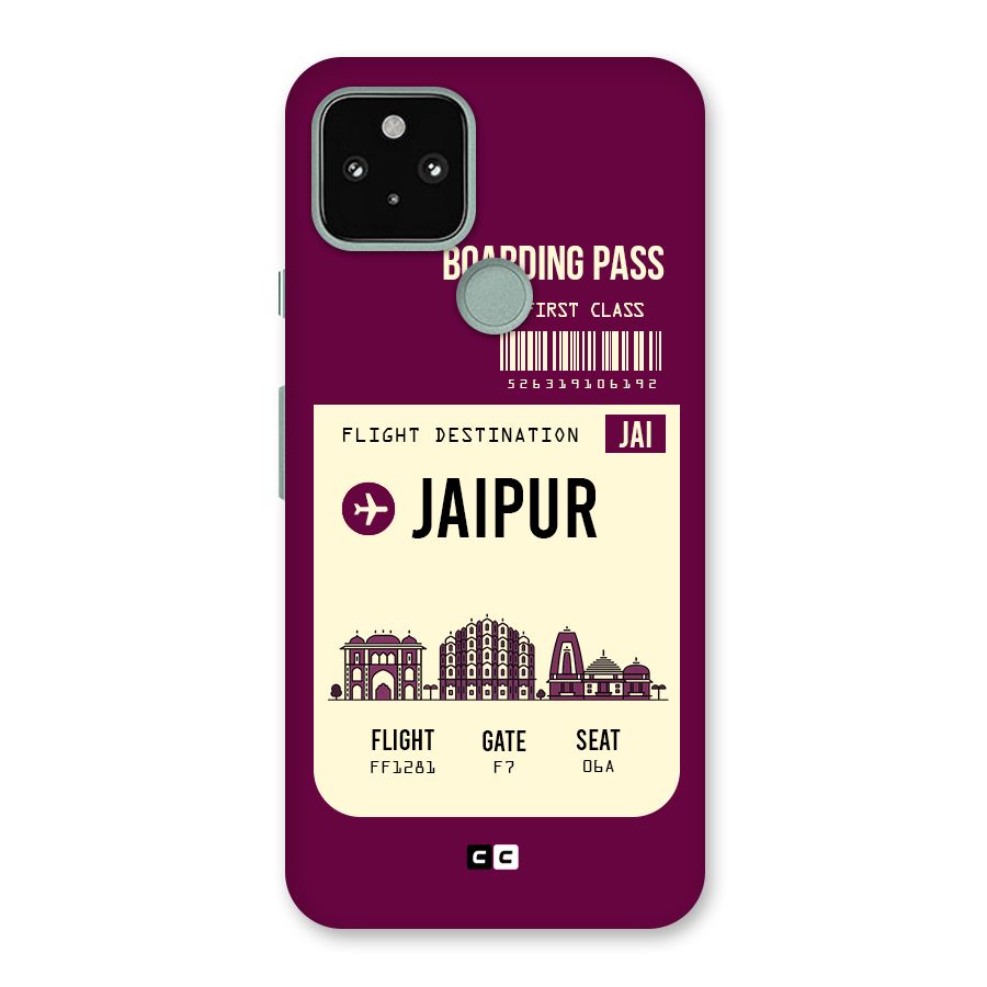 Jaipur Boarding Pass Back Case for Google Pixel 5