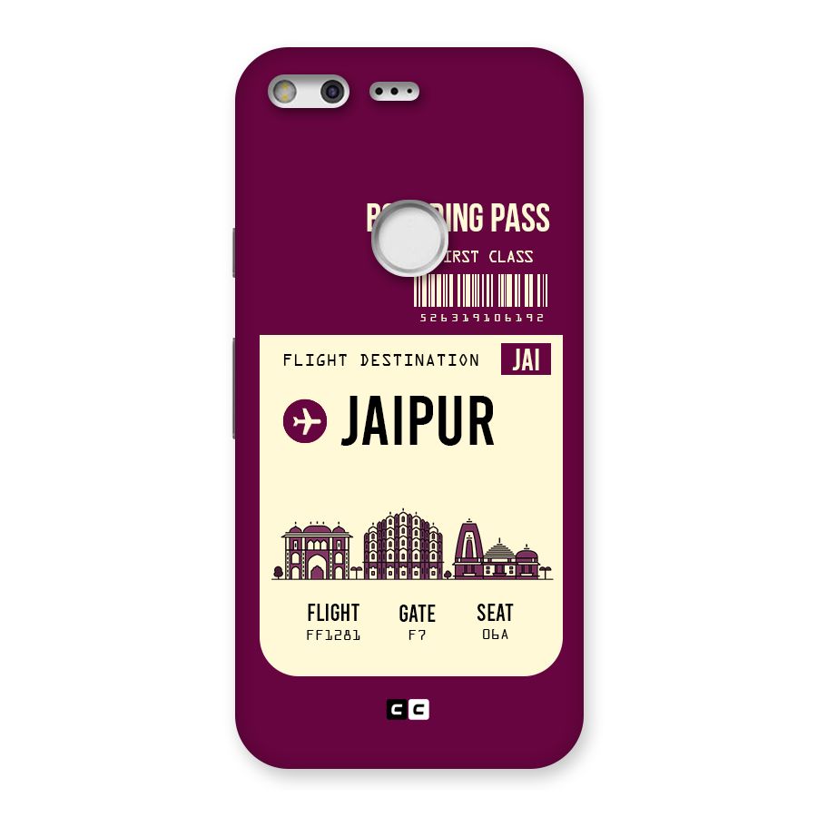 Jaipur Boarding Pass Back Case for Google Pixel XL
