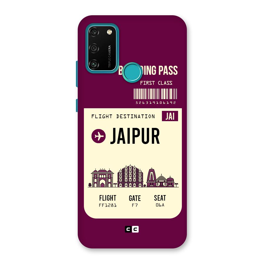 Jaipur Boarding Pass Back Case for Honor 9A