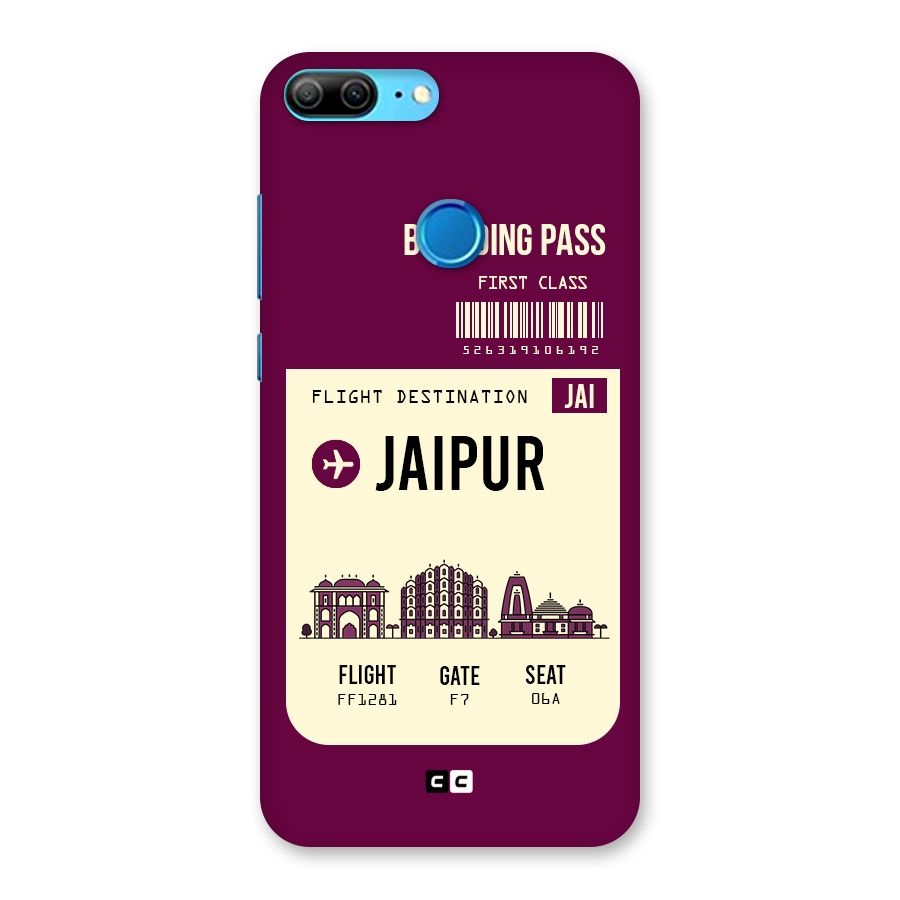 Jaipur Boarding Pass Back Case for Honor 9 Lite