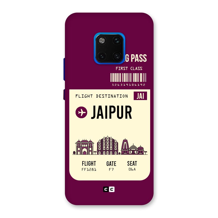 Jaipur Boarding Pass Back Case for Huawei Mate 20 Pro