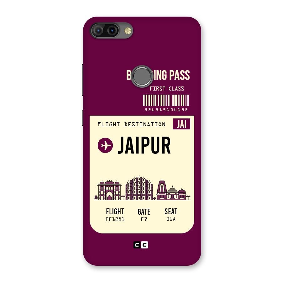 Jaipur Boarding Pass Back Case for Infinix Hot 6 Pro