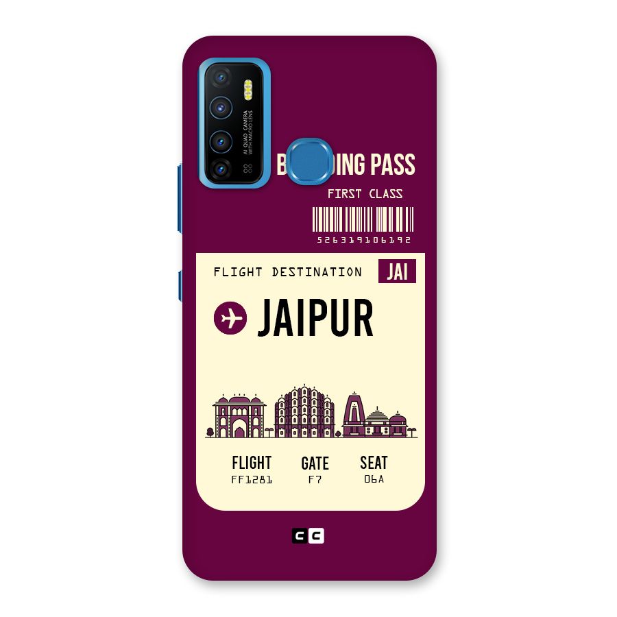 Jaipur Boarding Pass Back Case for Infinix Hot 9