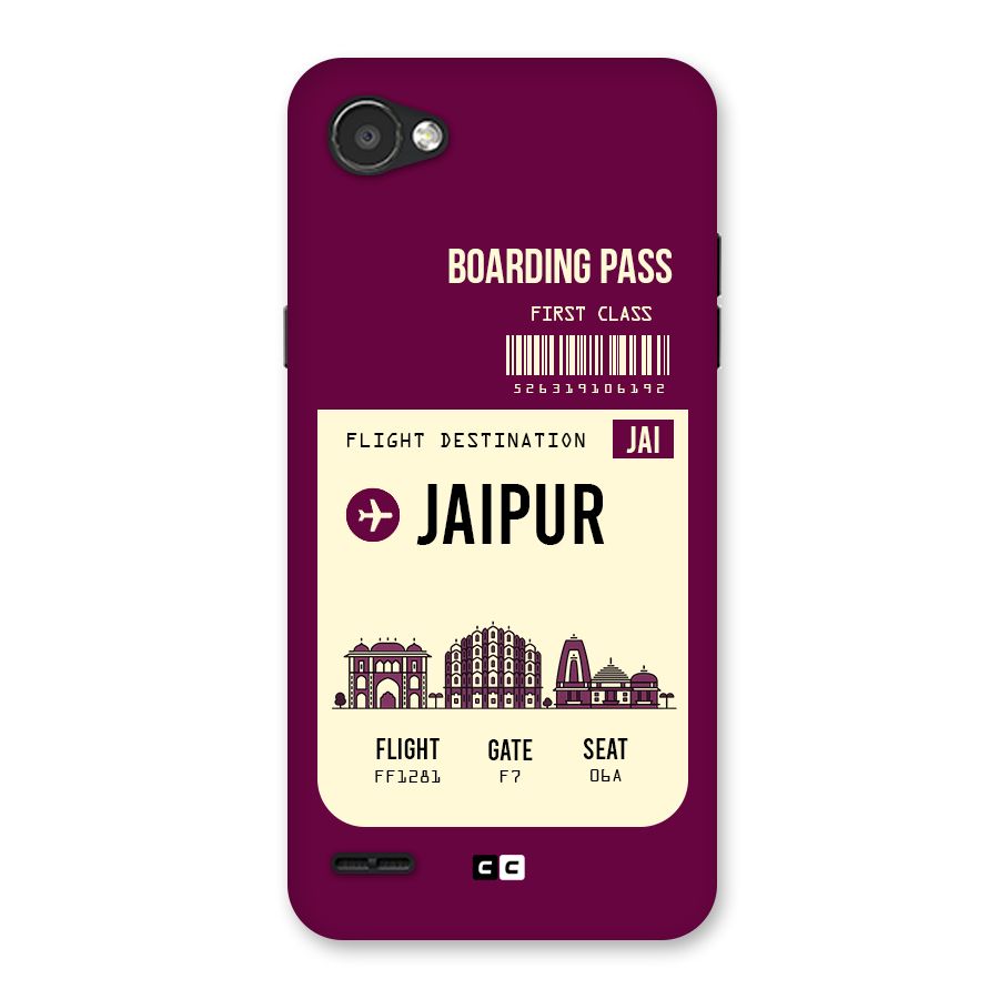 Jaipur Boarding Pass Back Case for LG Q6