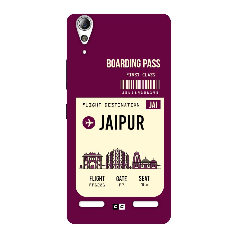 Jaipur Boarding Pass Back Case for Lenovo A6000
