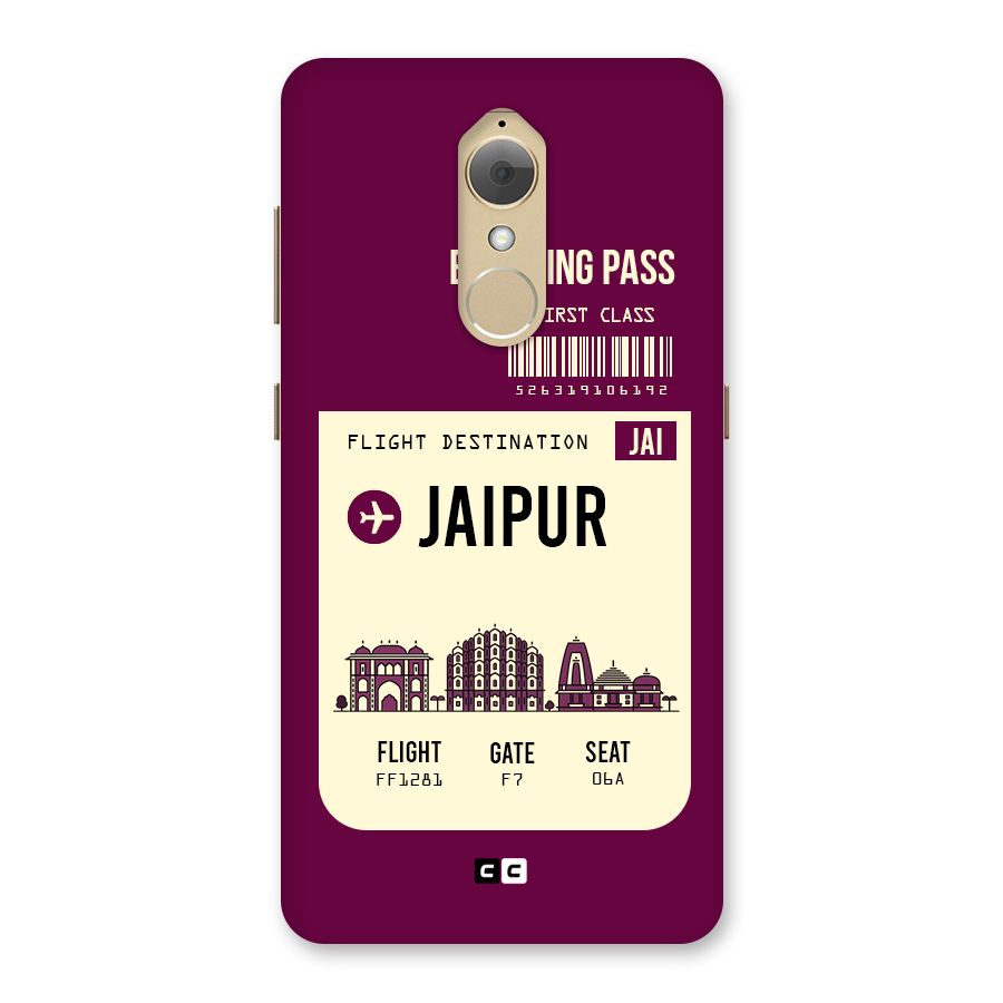 Jaipur Boarding Pass Back Case for Lenovo K8