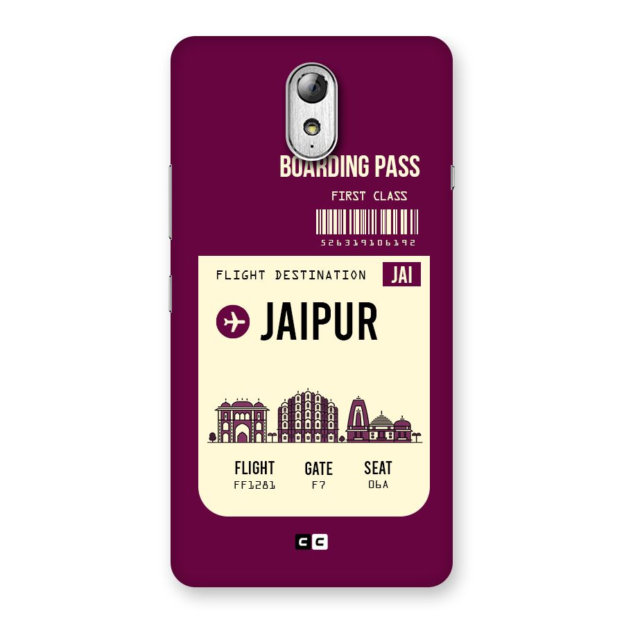 Jaipur Boarding Pass Back Case for Lenovo Vibe P1M