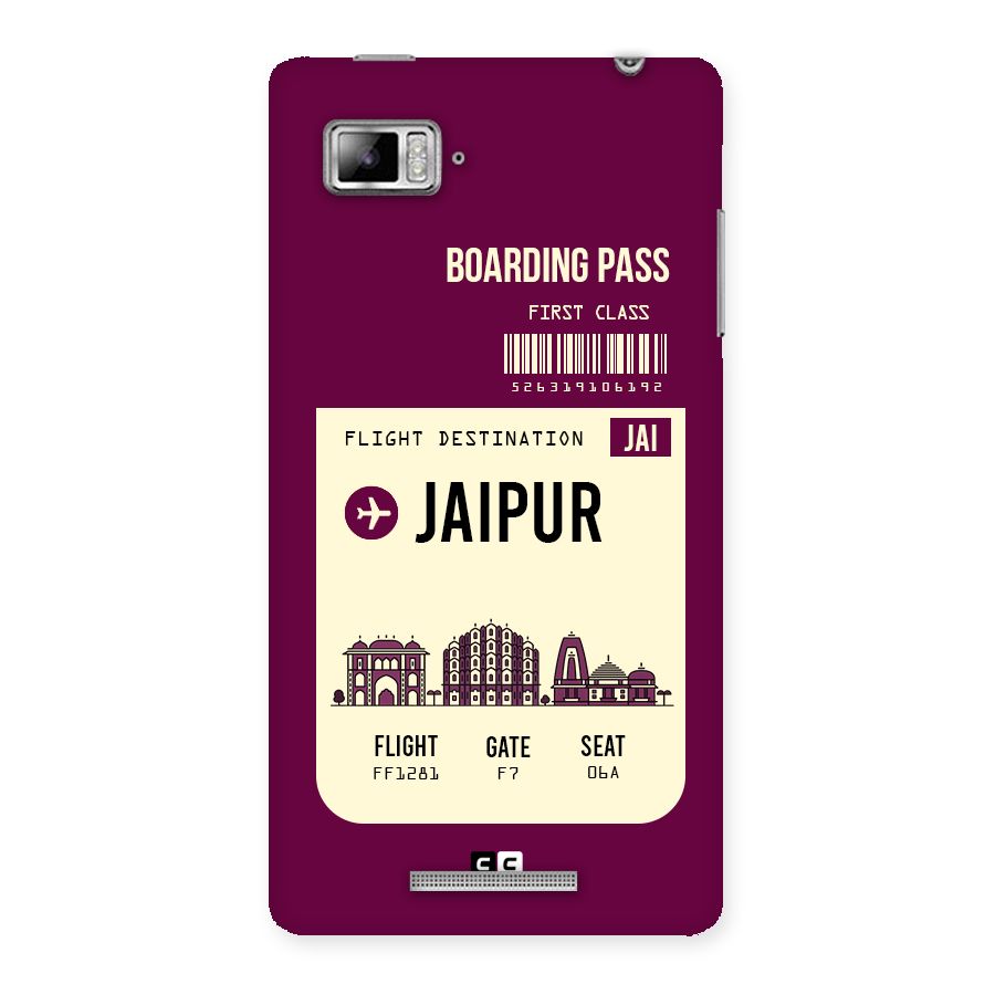 Jaipur Boarding Pass Back Case for Lenovo Vibe Z K910