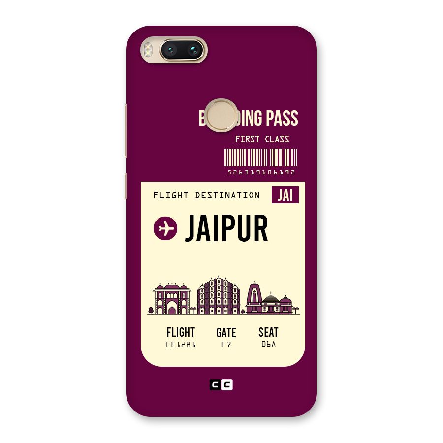 Jaipur Boarding Pass Back Case for Mi A1