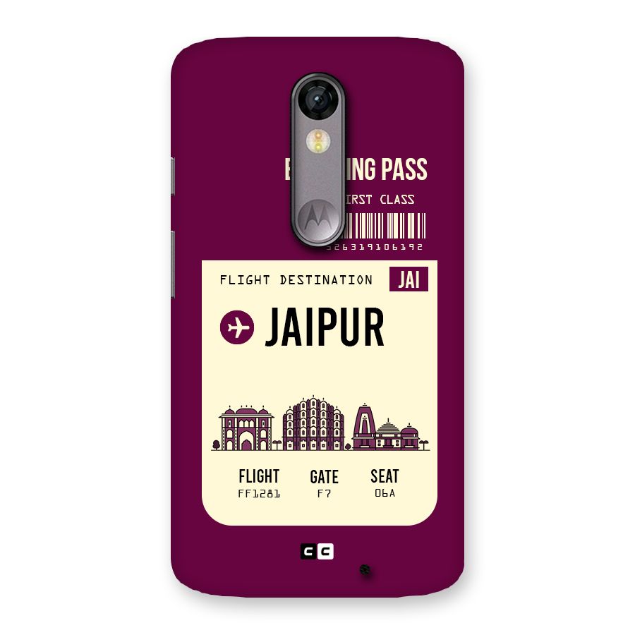 Jaipur Boarding Pass Back Case for Moto X Force