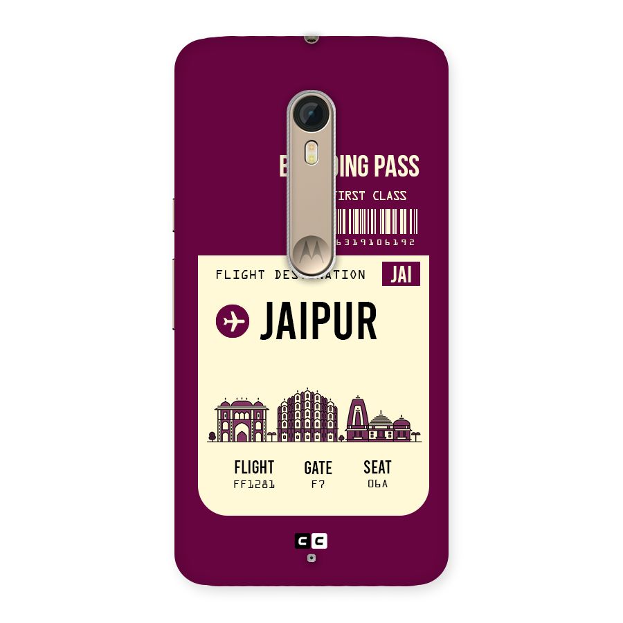 Jaipur Boarding Pass Back Case for Motorola Moto X Style