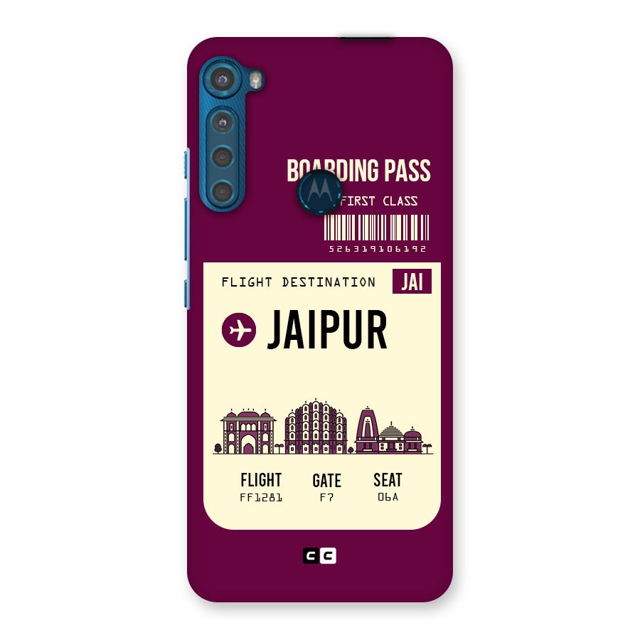Jaipur Boarding Pass Back Case for Motorola One Fusion Plus