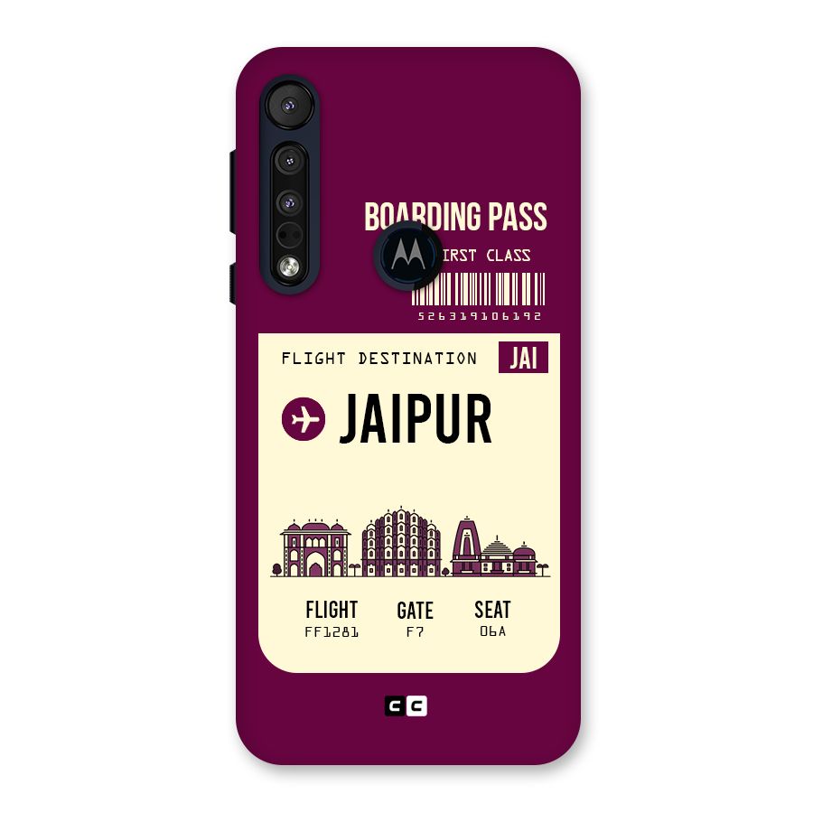 Jaipur Boarding Pass Back Case for Motorola One Macro