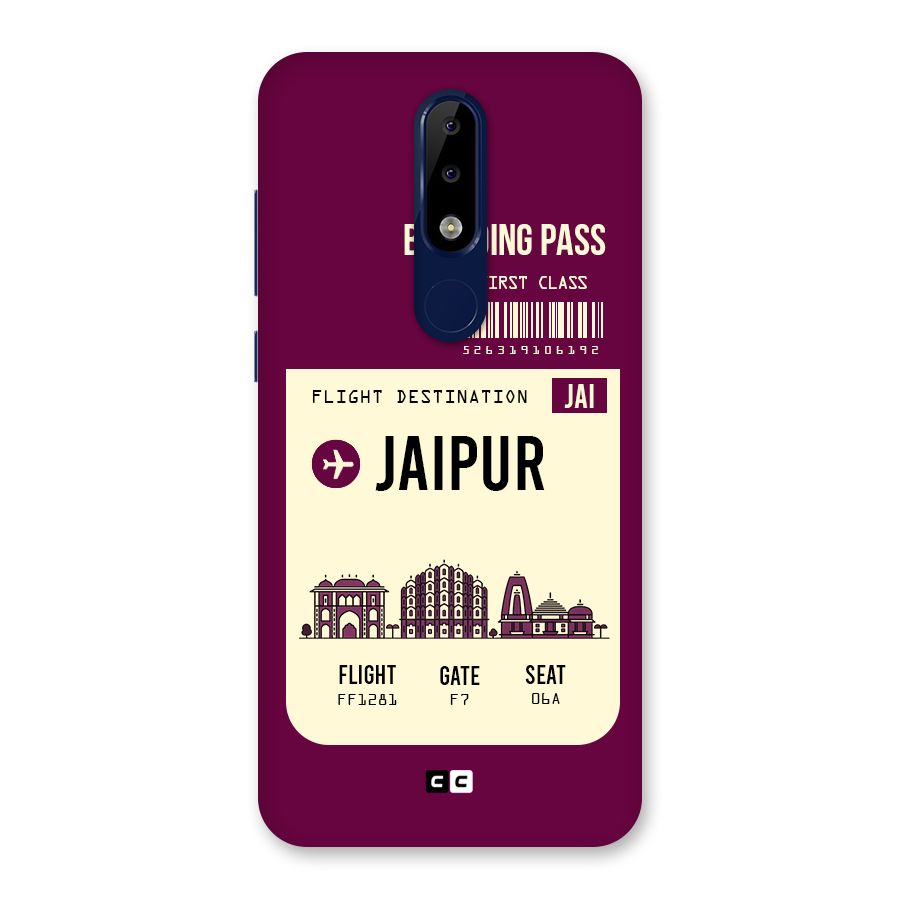Jaipur Boarding Pass Back Case for Nokia 5.1 Plus