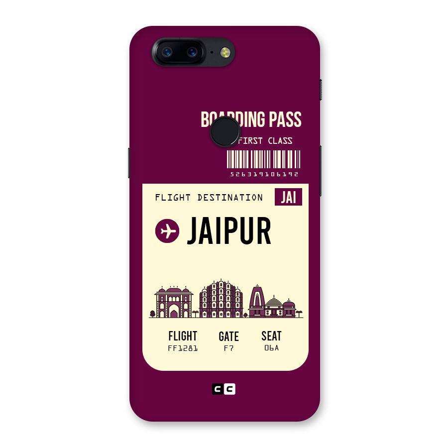 Jaipur Boarding Pass Back Case for OnePlus 5T
