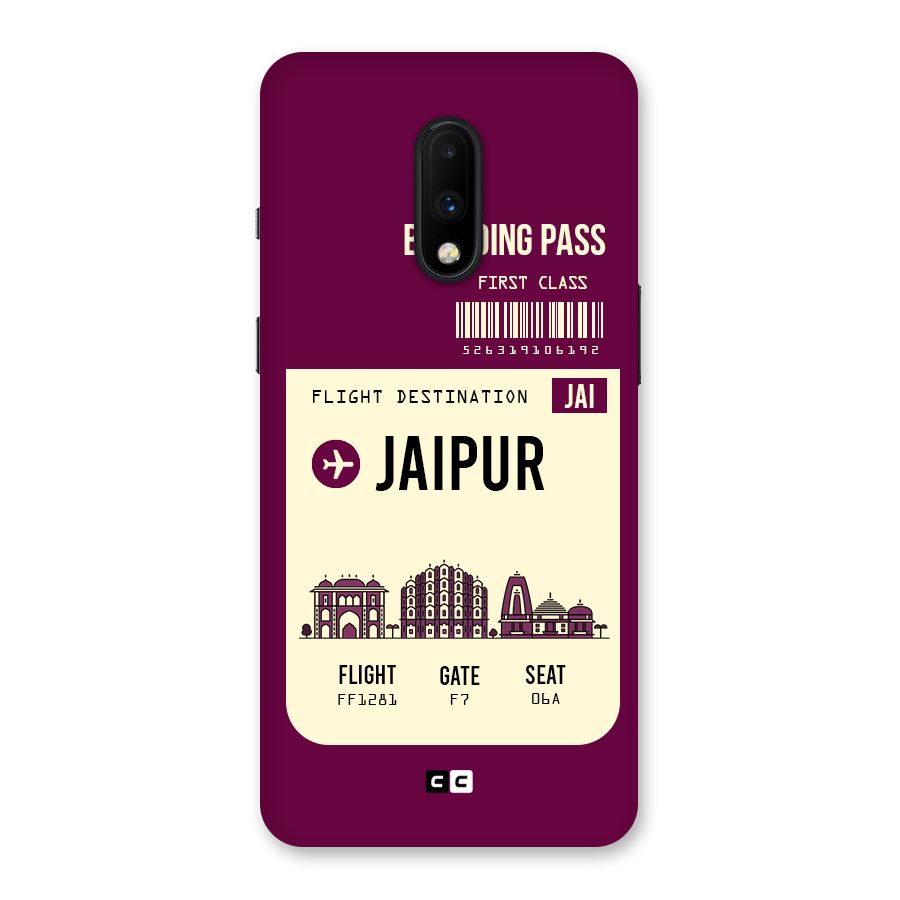 Jaipur Boarding Pass Back Case for OnePlus 7
