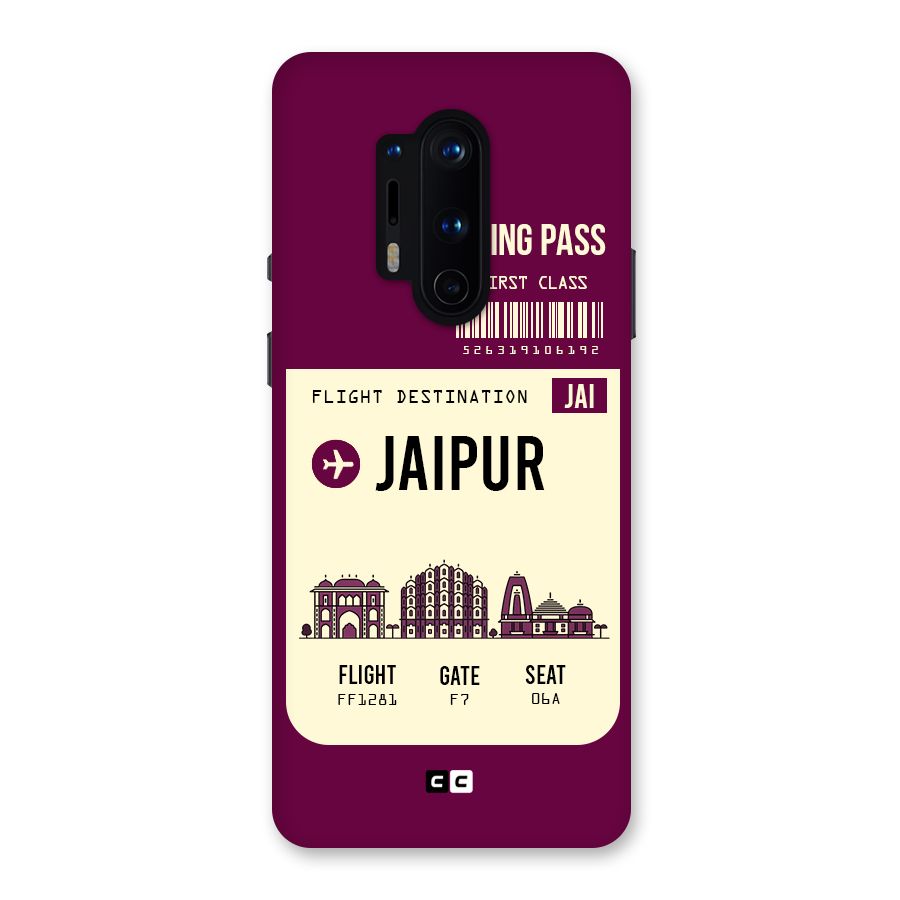 Jaipur Boarding Pass Back Case for OnePlus 8 Pro