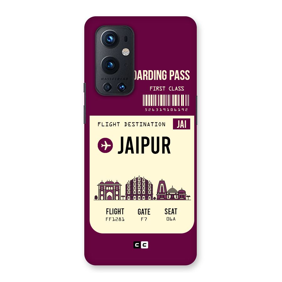 Jaipur Boarding Pass Back Case for OnePlus 9 Pro