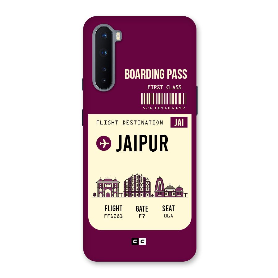 Jaipur Boarding Pass Back Case for OnePlus Nord