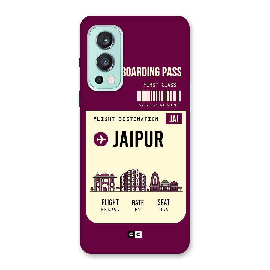 Jaipur Boarding Pass Back Case for OnePlus Nord 2 5G