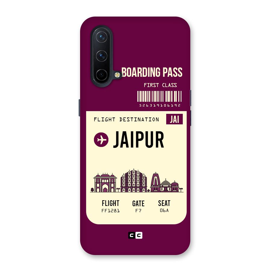 Jaipur Boarding Pass Back Case for OnePlus Nord CE 5G