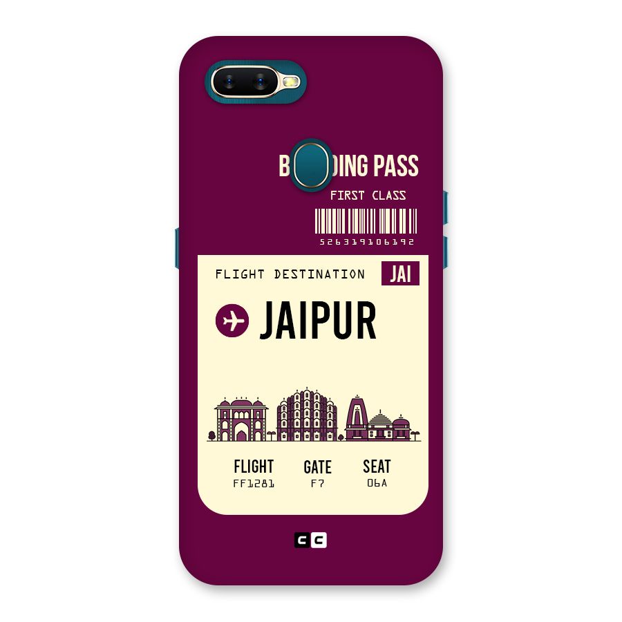 Jaipur Boarding Pass Back Case for Oppo A11k