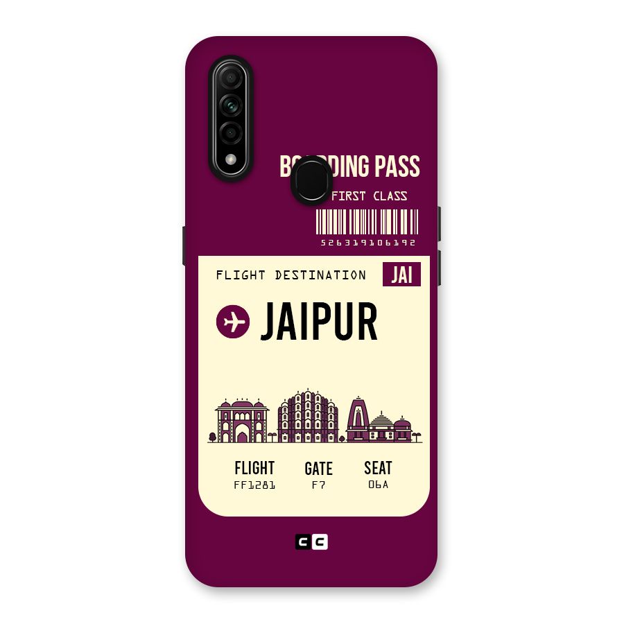 Jaipur Boarding Pass Back Case for Oppo A31