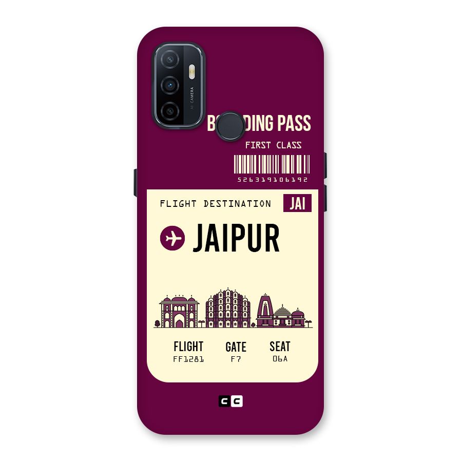 Jaipur Boarding Pass Back Case for Oppo A32