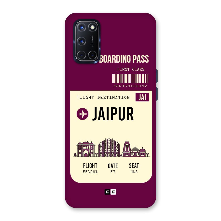 Jaipur Boarding Pass Back Case for Oppo A52