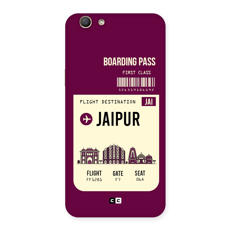 Jaipur Boarding Pass Back Case for Oppo F1s